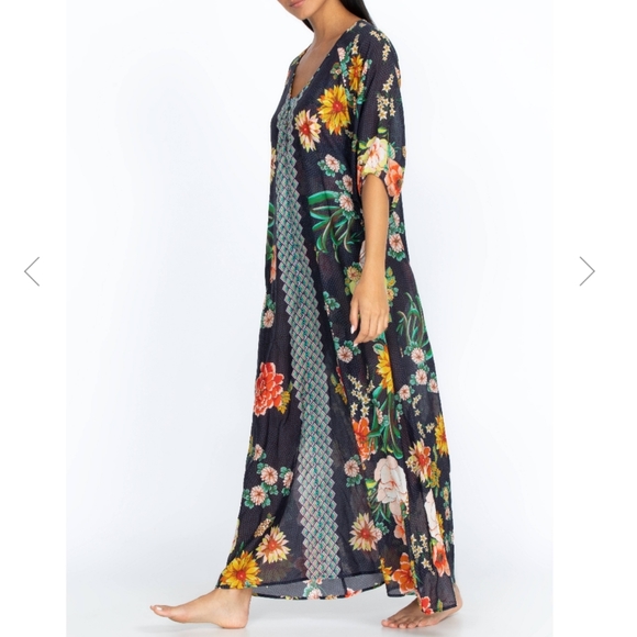 JOHNNY WAS Mia Floral Border Long Maxi Dress - SMALL - Picture 2 of 14